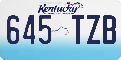 KY license plate 645TZB