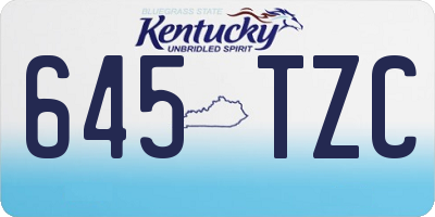 KY license plate 645TZC
