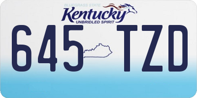 KY license plate 645TZD