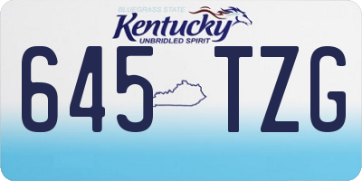 KY license plate 645TZG