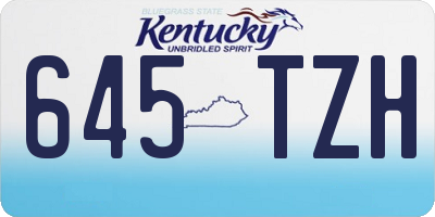 KY license plate 645TZH