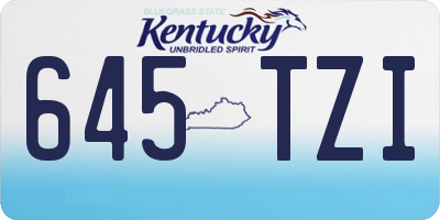 KY license plate 645TZI