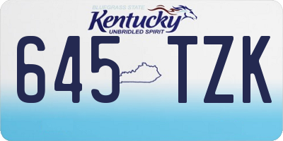 KY license plate 645TZK