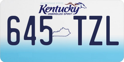 KY license plate 645TZL