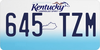 KY license plate 645TZM