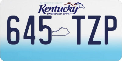 KY license plate 645TZP