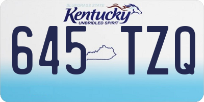 KY license plate 645TZQ
