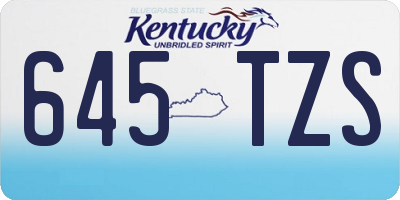 KY license plate 645TZS