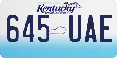 KY license plate 645UAE