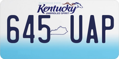 KY license plate 645UAP