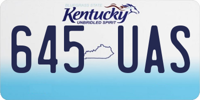 KY license plate 645UAS
