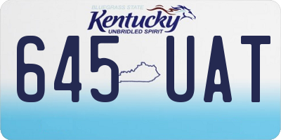 KY license plate 645UAT