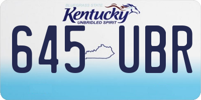 KY license plate 645UBR