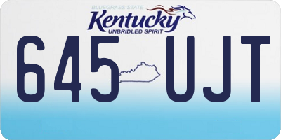 KY license plate 645UJT