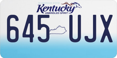 KY license plate 645UJX