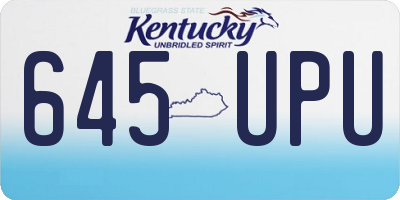 KY license plate 645UPU