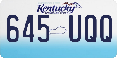 KY license plate 645UQQ