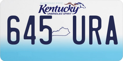 KY license plate 645URA