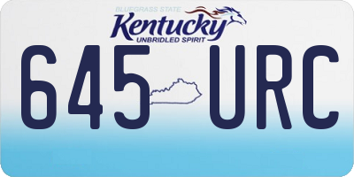 KY license plate 645URC