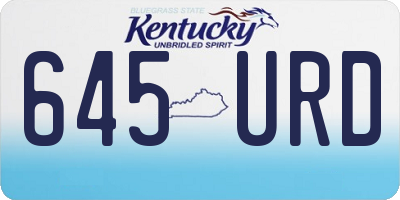 KY license plate 645URD