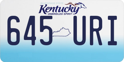 KY license plate 645URI