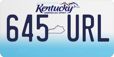 KY license plate 645URL