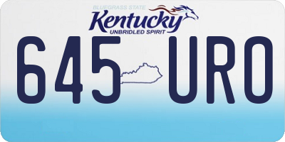 KY license plate 645URO