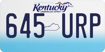 KY license plate 645URP