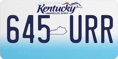 KY license plate 645URR