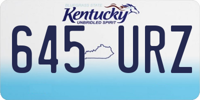 KY license plate 645URZ