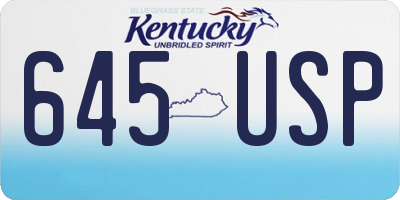 KY license plate 645USP