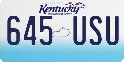 KY license plate 645USU