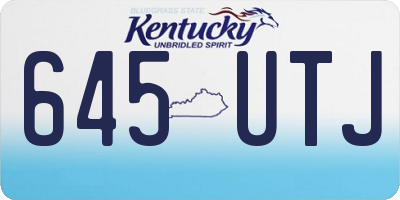 KY license plate 645UTJ