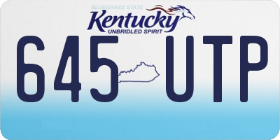 KY license plate 645UTP