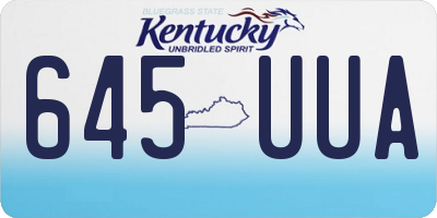 KY license plate 645UUA