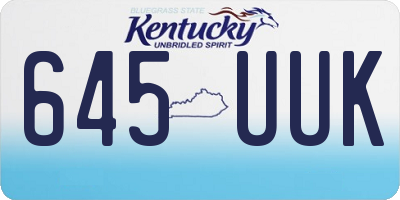 KY license plate 645UUK