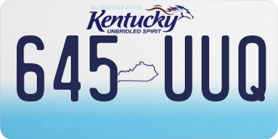 KY license plate 645UUQ