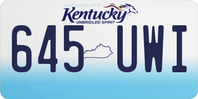 KY license plate 645UWI