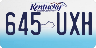 KY license plate 645UXH