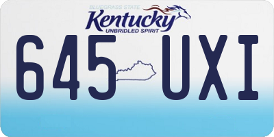 KY license plate 645UXI