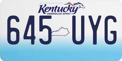 KY license plate 645UYG