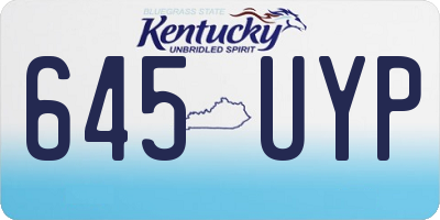 KY license plate 645UYP