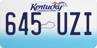 KY license plate 645UZI