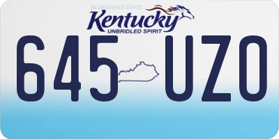 KY license plate 645UZO