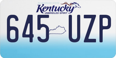 KY license plate 645UZP