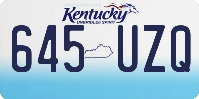 KY license plate 645UZQ