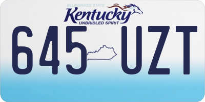 KY license plate 645UZT