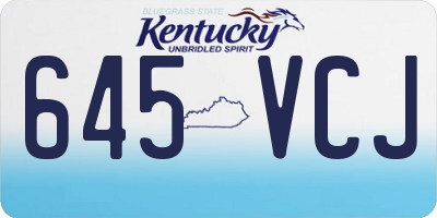 KY license plate 645VCJ