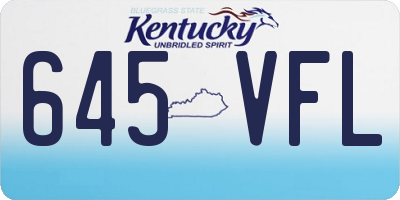 KY license plate 645VFL
