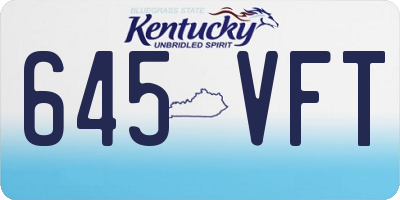 KY license plate 645VFT
